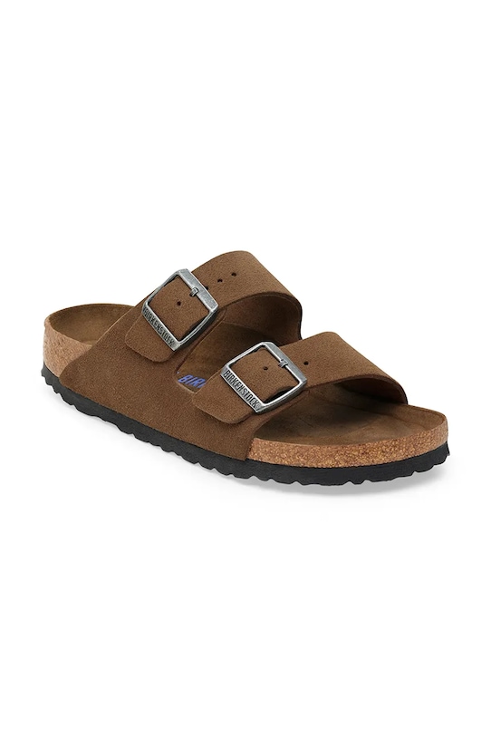 Замшевые шлепанцы Arizona Birkenstock, коричневый — фото 2