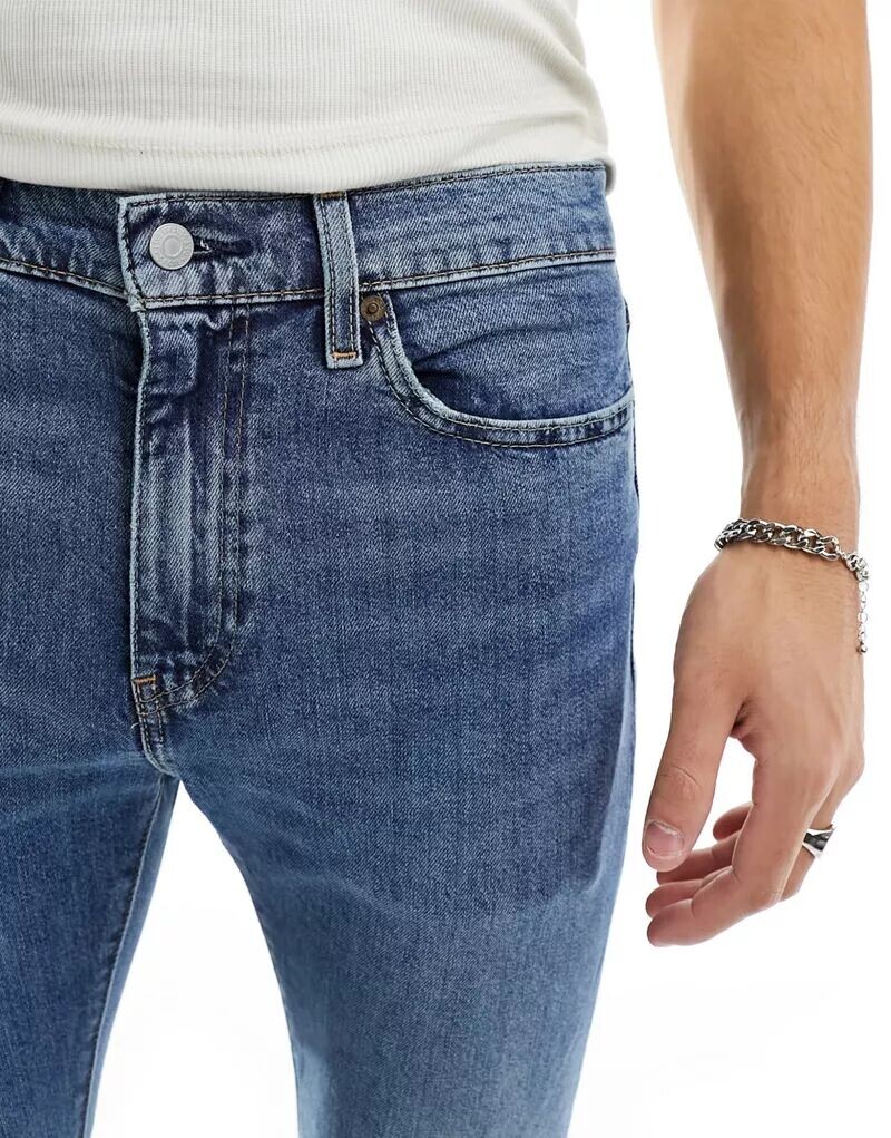 Джинсы скинни Levi's 510 выцветшего синего цвета — фото 3