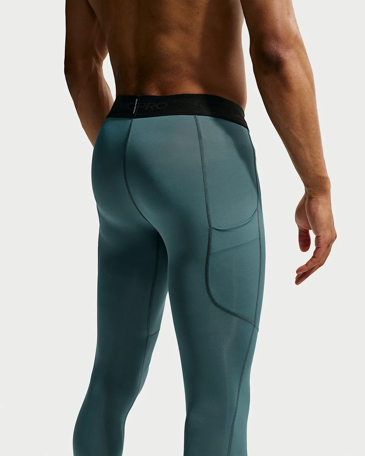 Мужские фитнес-лосины Nike Pro Dri-FIT, Mineral Slate/Black — фото 3