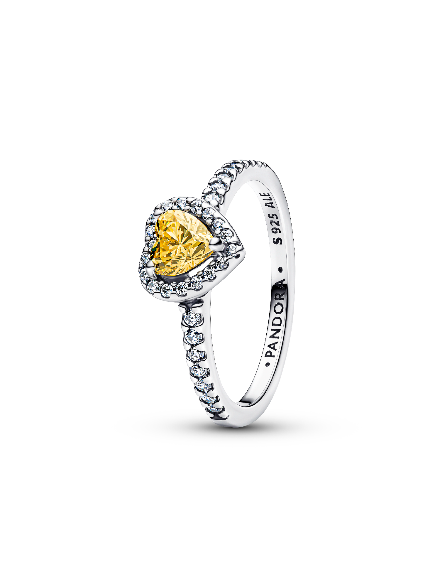 

Сверкающее кольцо в форме сердца Pandora, серебро 925 пробы
