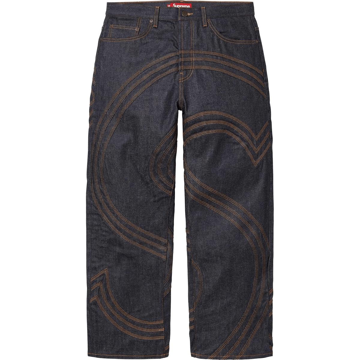 Джинсы baggy s logo rigid Supreme, черный — фото 3