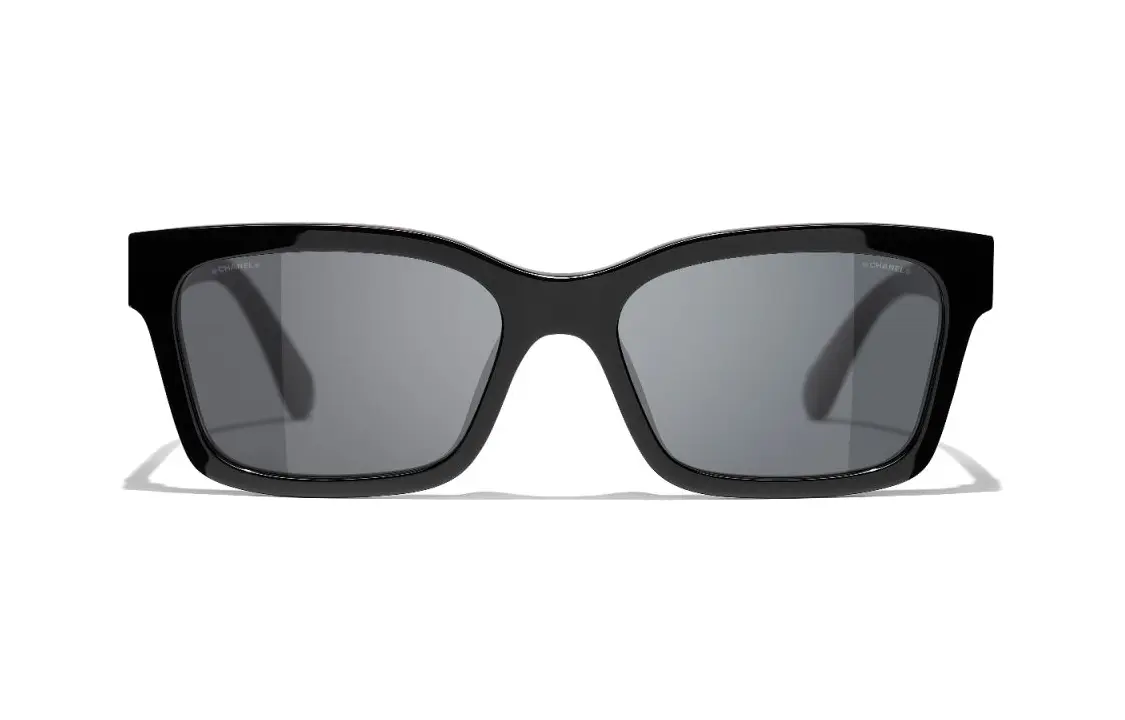 

CHANEL Солнцезащитные очки Plate Frame Irregular Shape Unisex Black