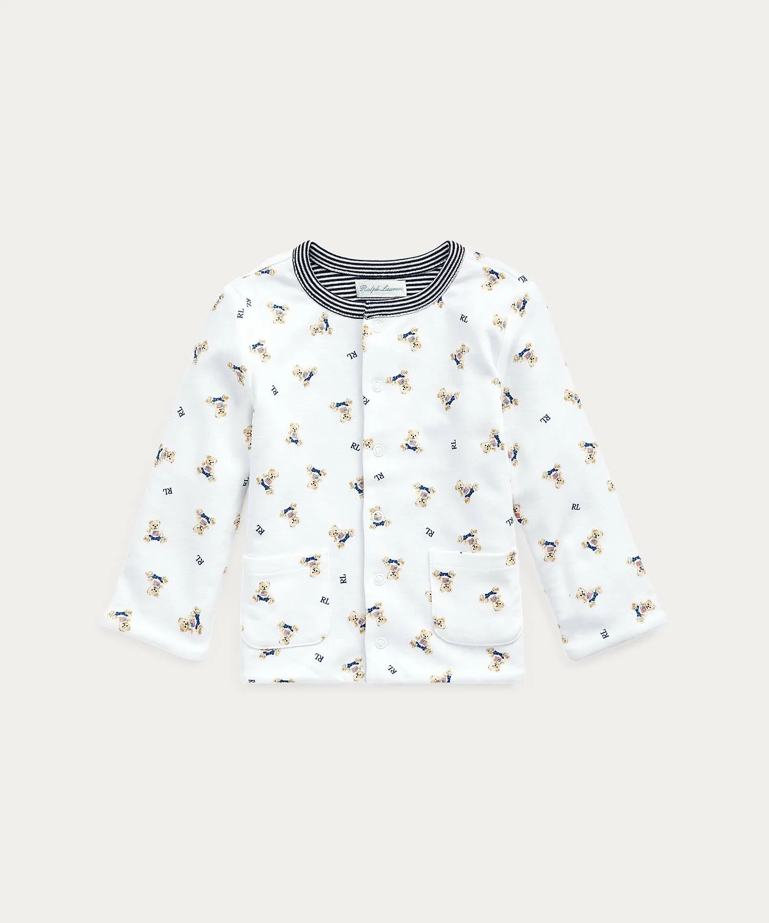(Детский) Двусторонний кардиган с медвежонком Polo Ralph Lauren, цвет 100 White