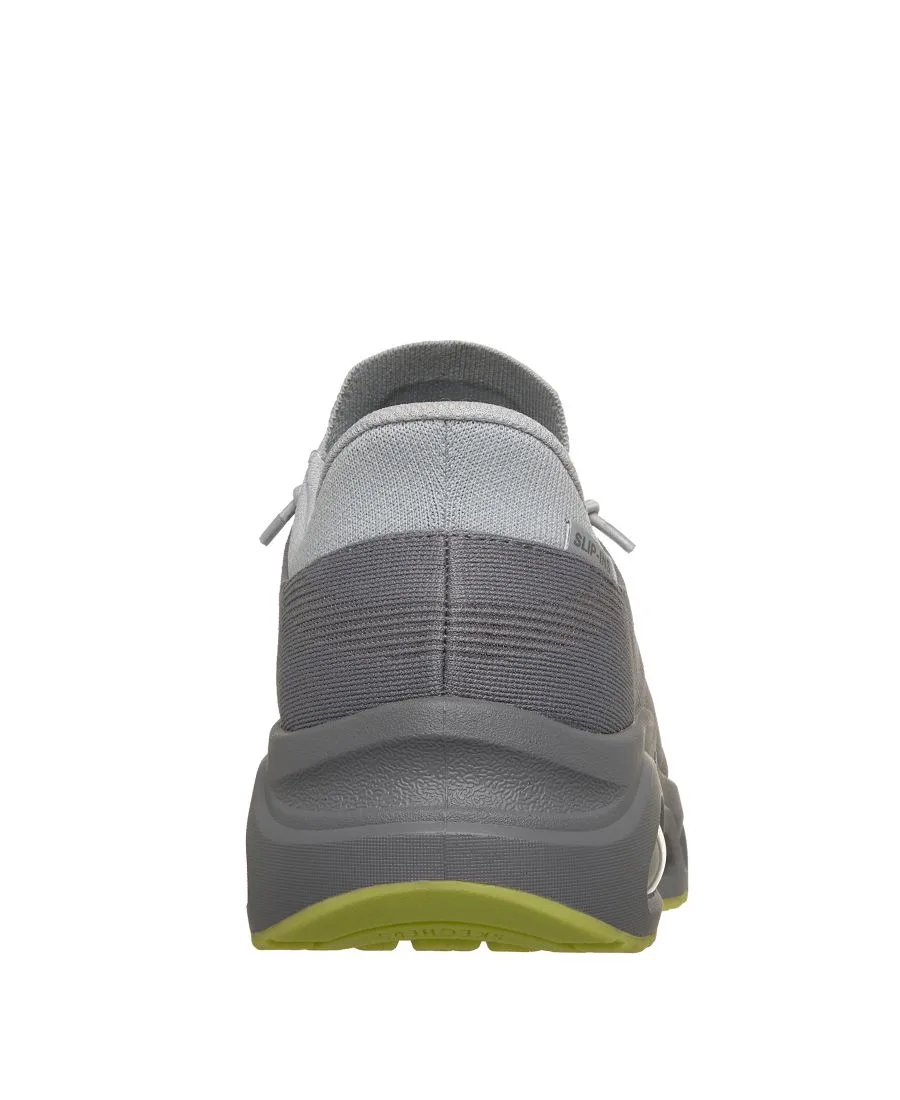 Мужские слипоны: UNO Glide-Step - Air Gliders - повседневные кроссовки от Finish Line Skechers, серый, lime — фото 4