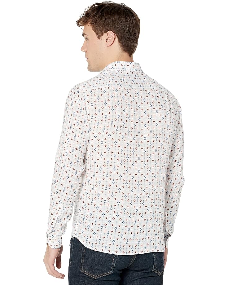 

Рубашка SERGE BLANCO Long Sleeve Linen Print Shirt, белый