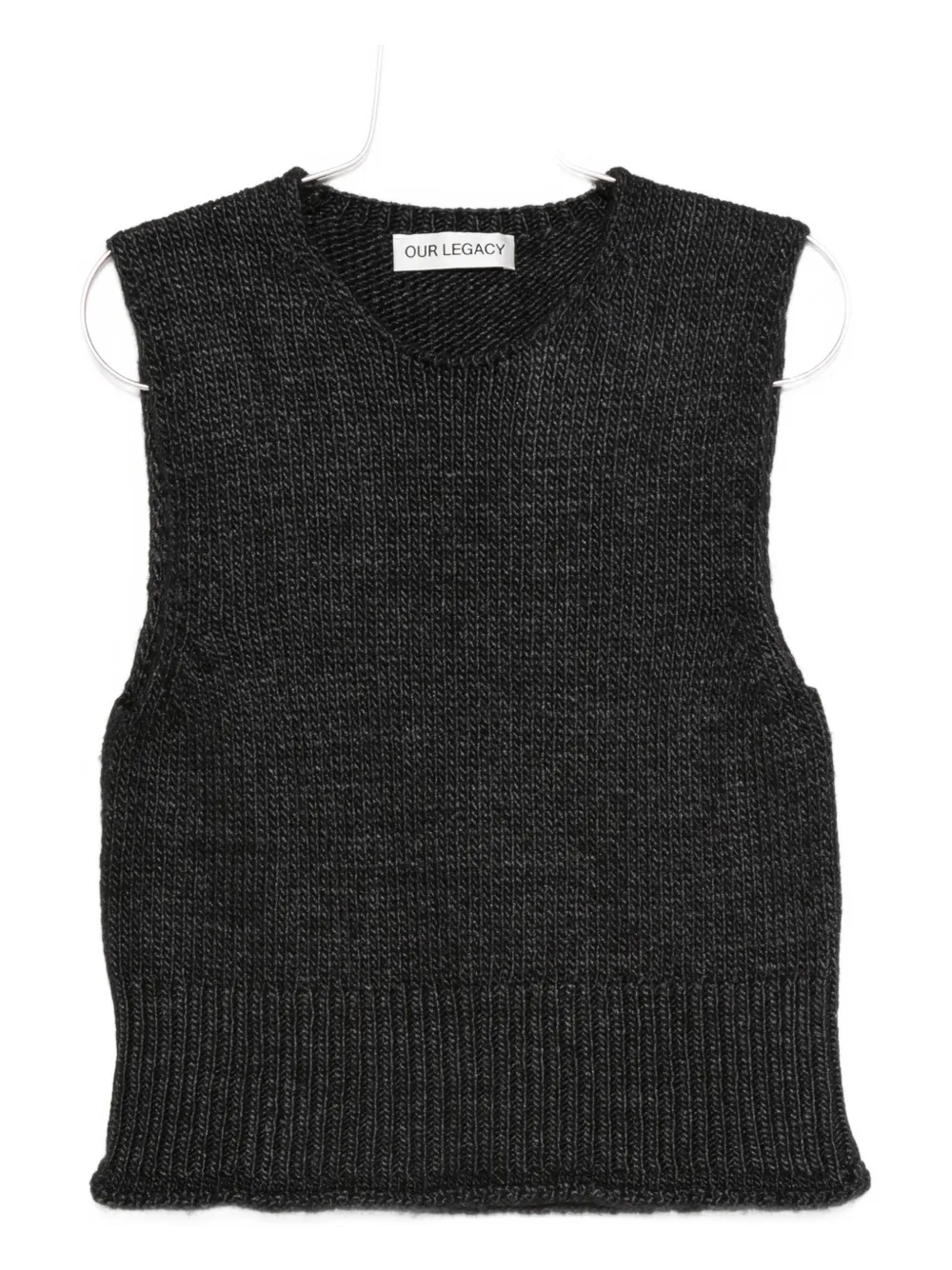 

Трикотажный топ в рубчик Our Legacy, черный