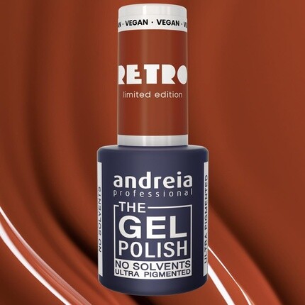 Andreia Professional The Gel Polish Гель-лак без растворителей РЕТРО Ограниченная коллекция Цвет RT3 Timeless Терракотовый Коричневый — фото 2