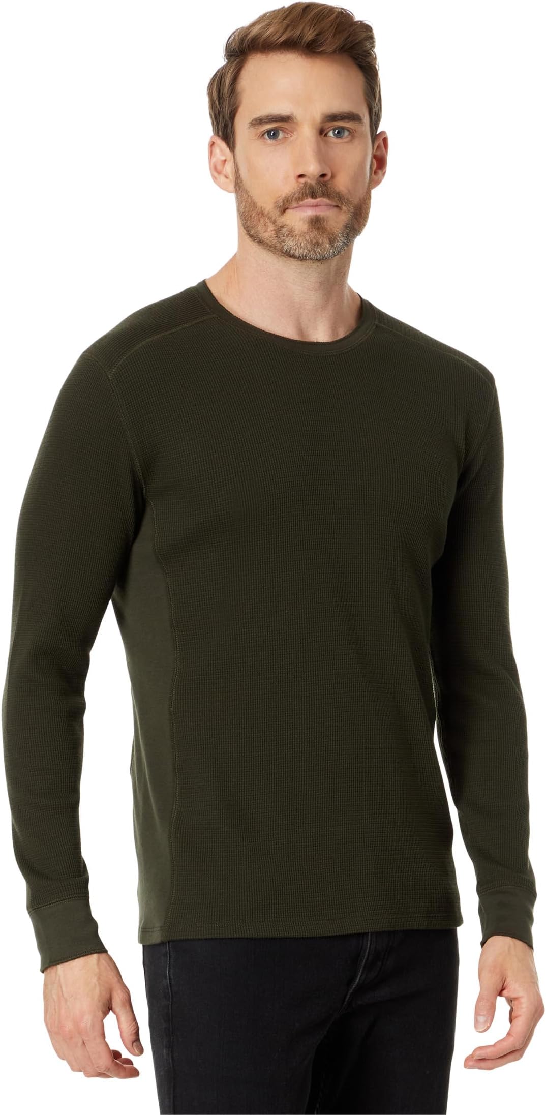 

Рубашка Vince Thermal Long Sleeve Crew, цвет Moss Green