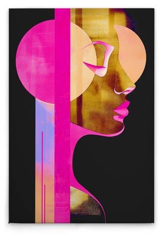 

Картина на холсте A.S. Création Metropolis Neon цвет schwarzpinkgelb