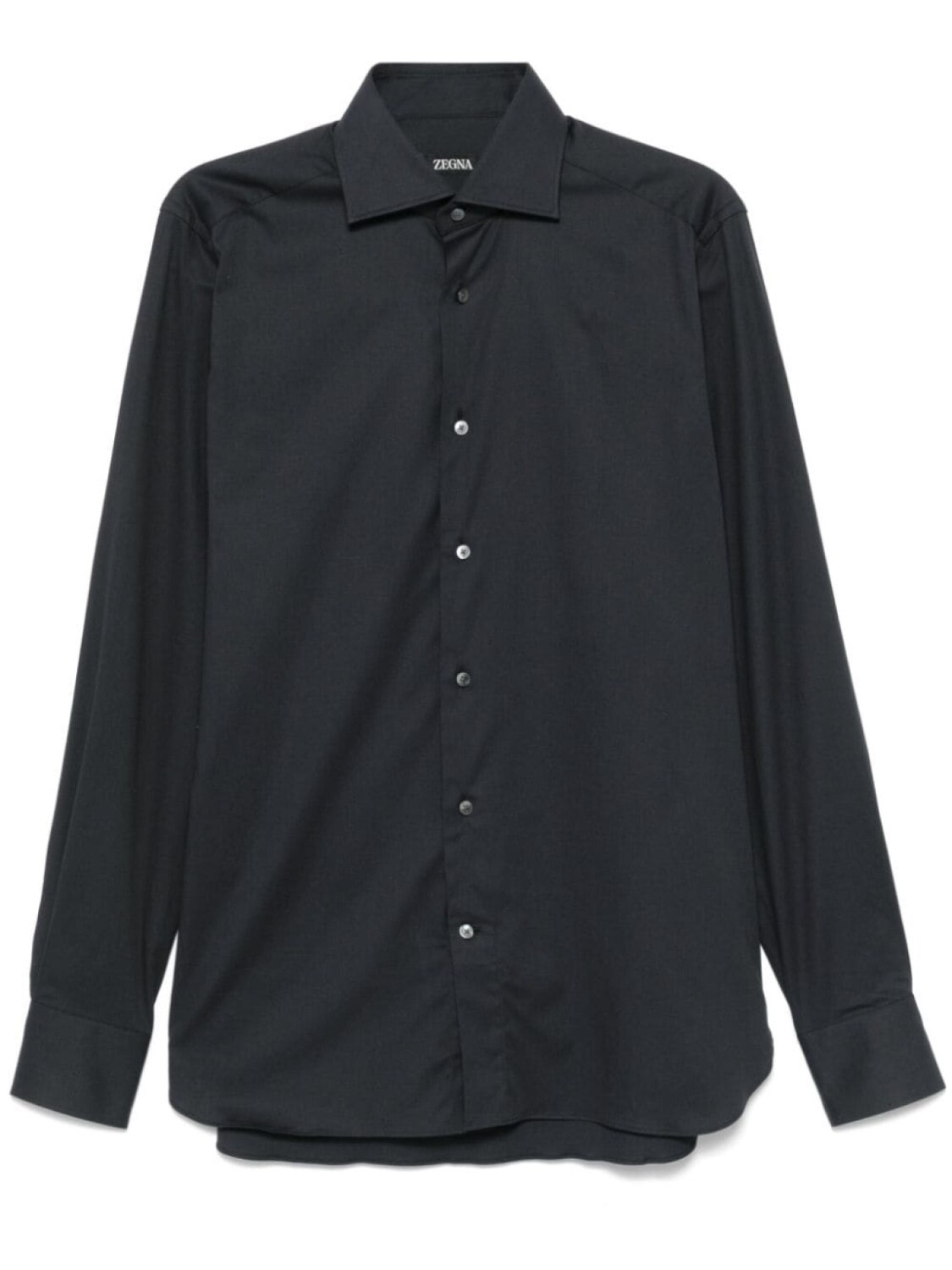 

Рубашка из габардиновой ткани Zegna, черный