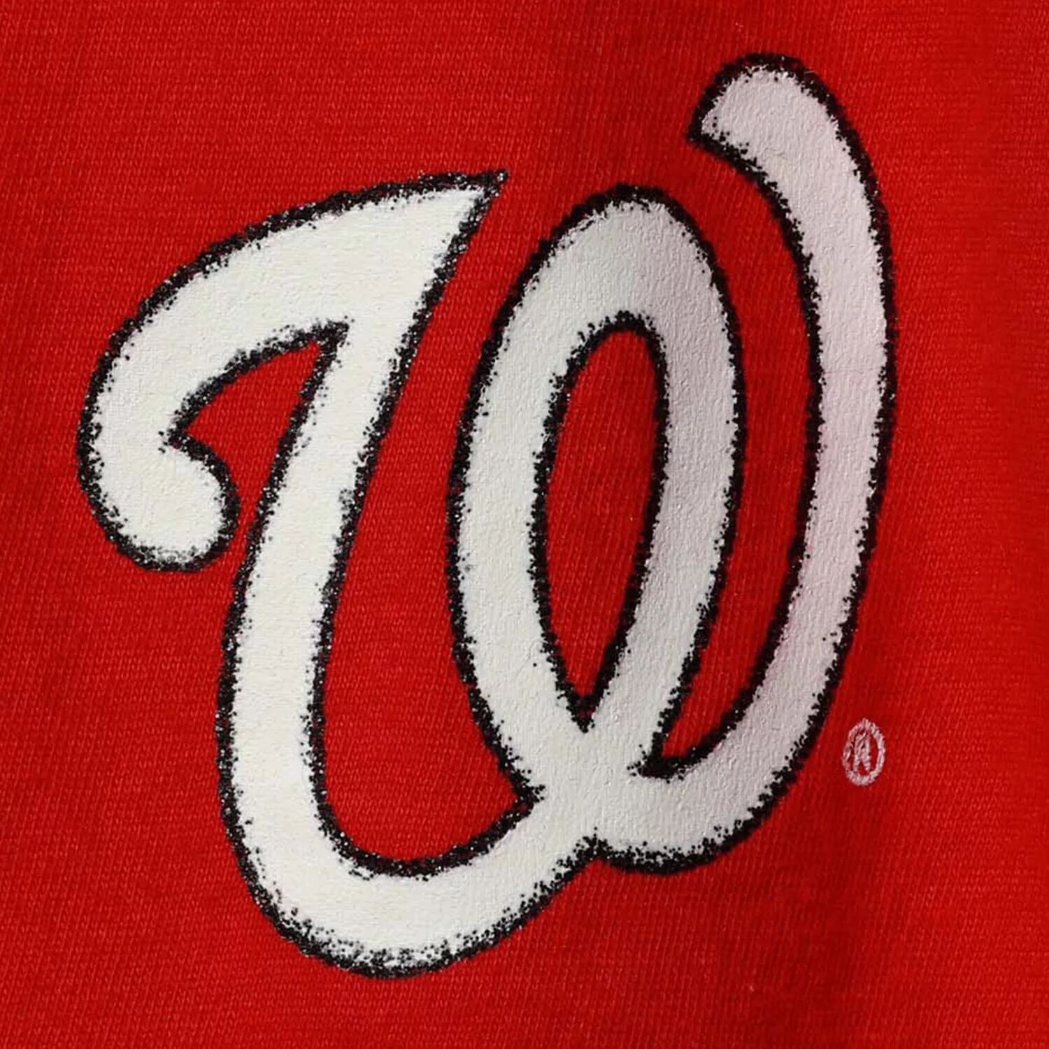 Красная майка Henley для девочек и молодежи New Era Washington Nationals New Era — фото 3