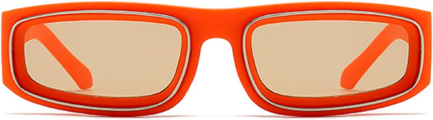 

Модные квадратные солнцезащитные очки 2024 года, панк-очки для женщин, роскошные винтажные прямоугольные солнцезащитные очки для мужчин, стиль Y2K, уличная мода mincl, Orange