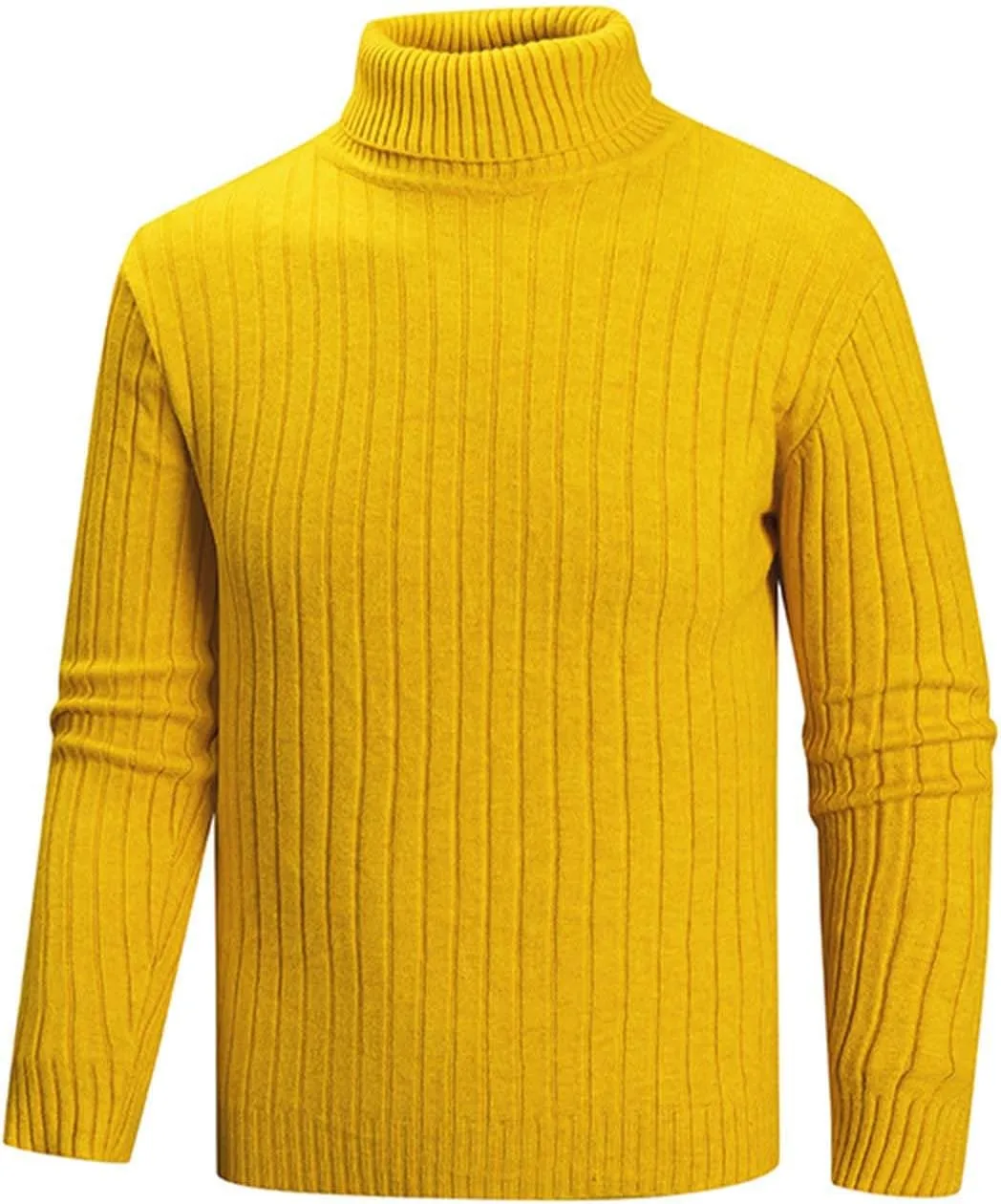 

Мужской ребристый водолазка slim fit свитер