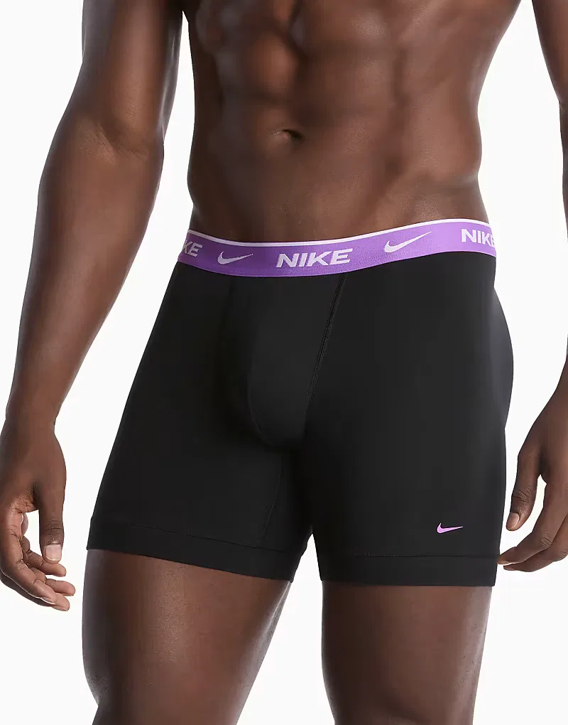 Комплект из трех хлопковых боксеров Nike Essential, черный — фото 2