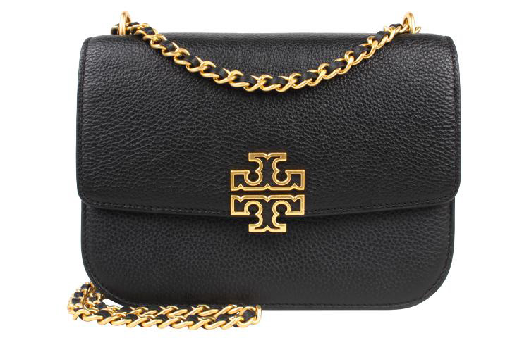 

Сумка Britten из коровьей кожи через плечо, женская черная TORY BURCH