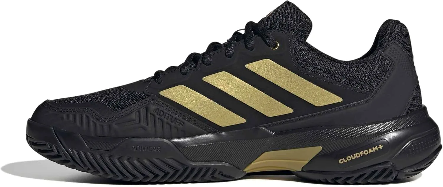 Мужские теннисные кроссовки Adidas Courtjam Control 3, черный/золотой