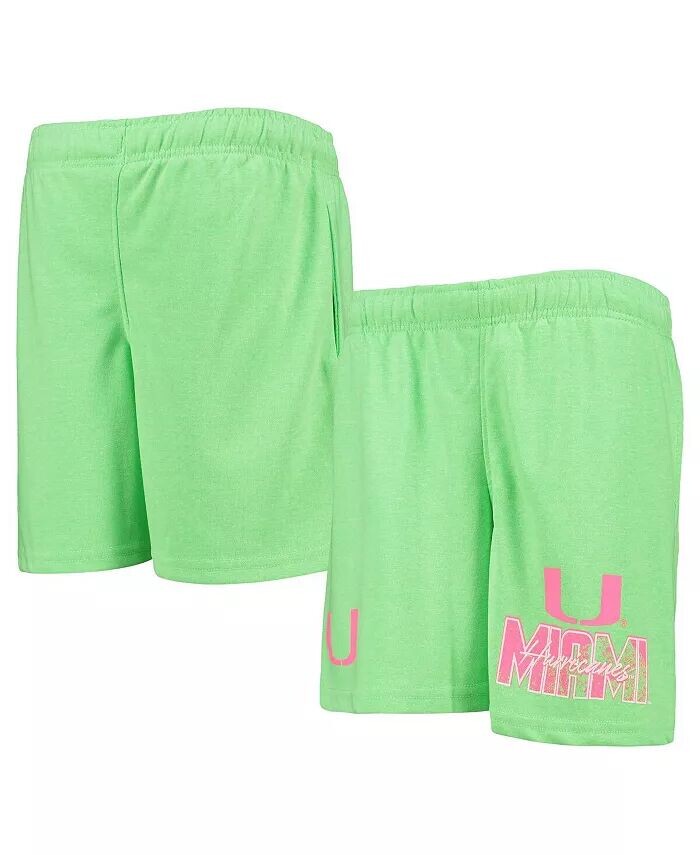 

Зеленые шорты Big Boys Miami Hurricanes Super Fresh Neon Daze Outerstuff