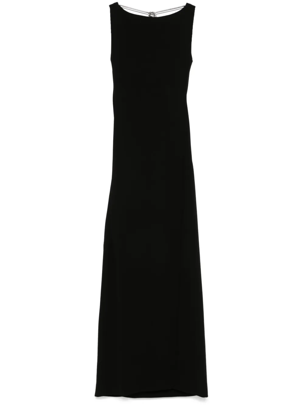 

Платье макси из кади MAX MARA, черный