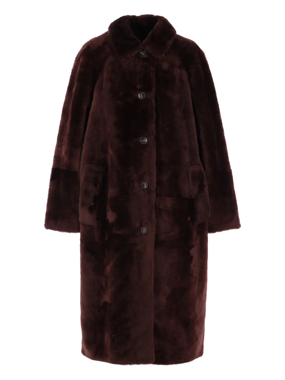 

Пальто на пуговицах Yves Salomon, красный