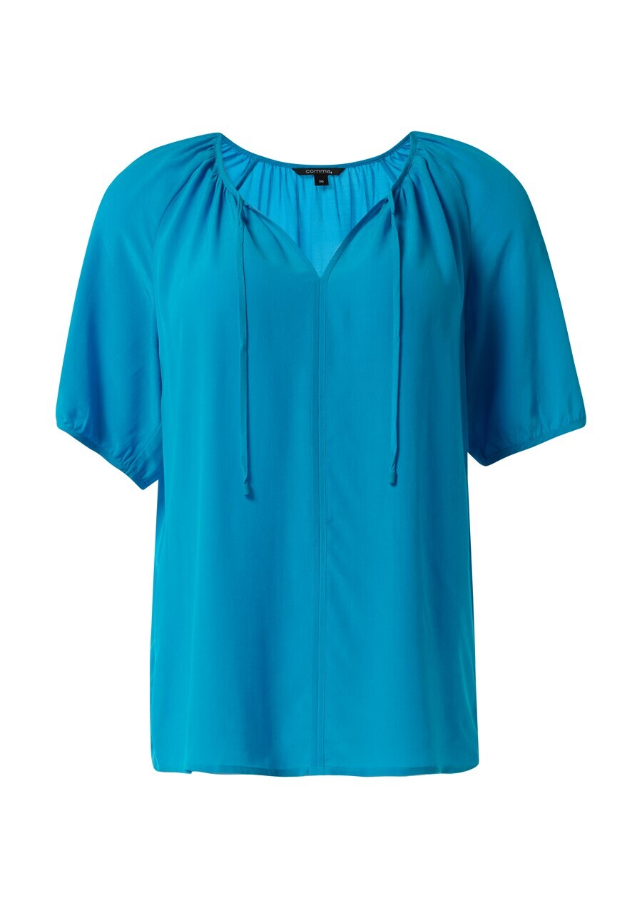 

Блузка с коротким рукавом COMMA Blouse, лазурный