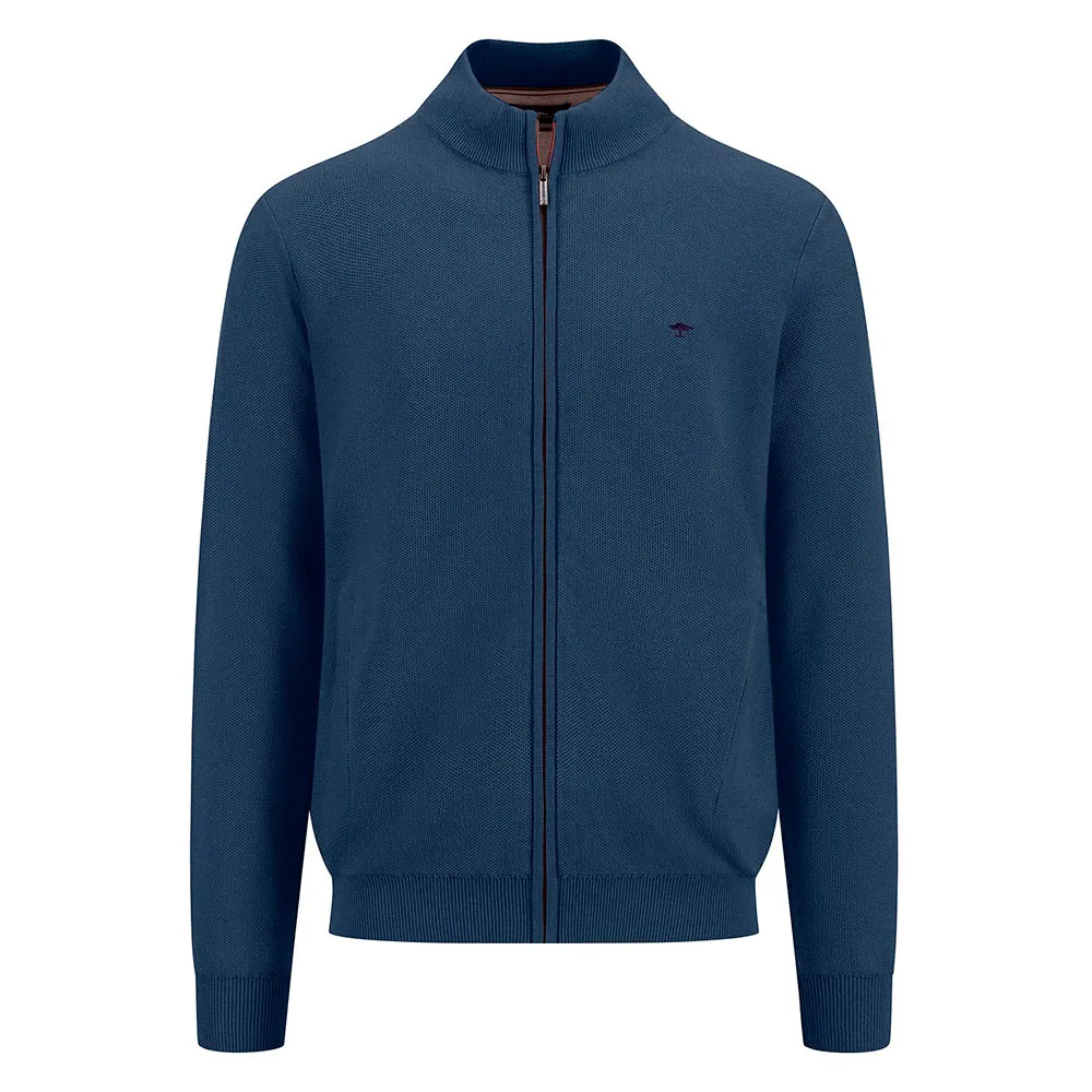 

Свитер Fynch Hatton Structure full zip, синий
