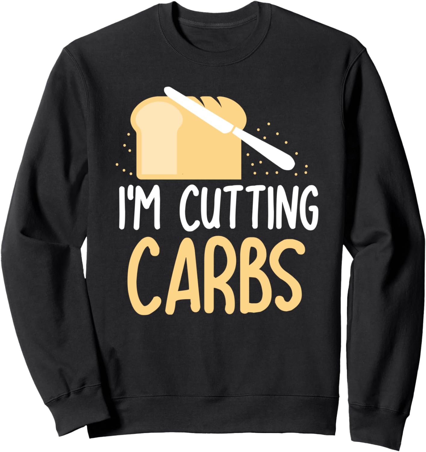 

Толстовка с забавным рисунком буханки хлеба «Я сокращаю потребление углеводов» Bread Baking And Bakery Designs, черный