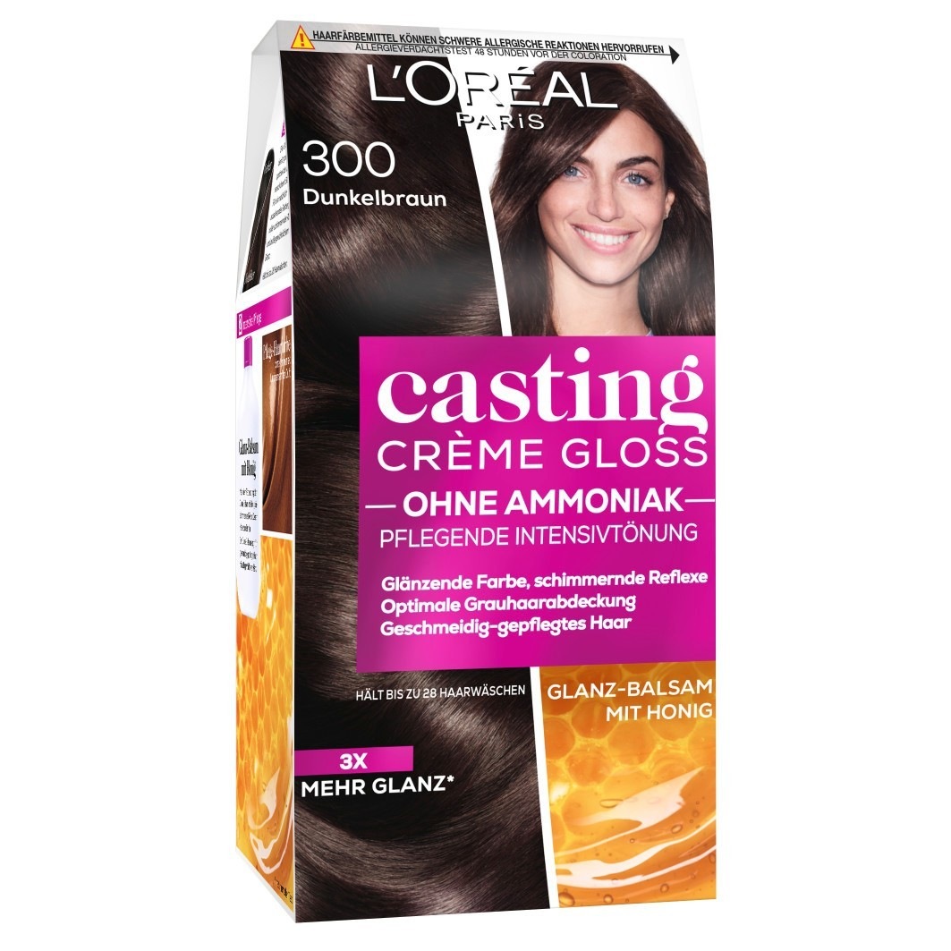 

Краска для волос casting crème gloss pflegend Loreal Paris, nr. 300 - dunkelbraun, количество 1 шт.