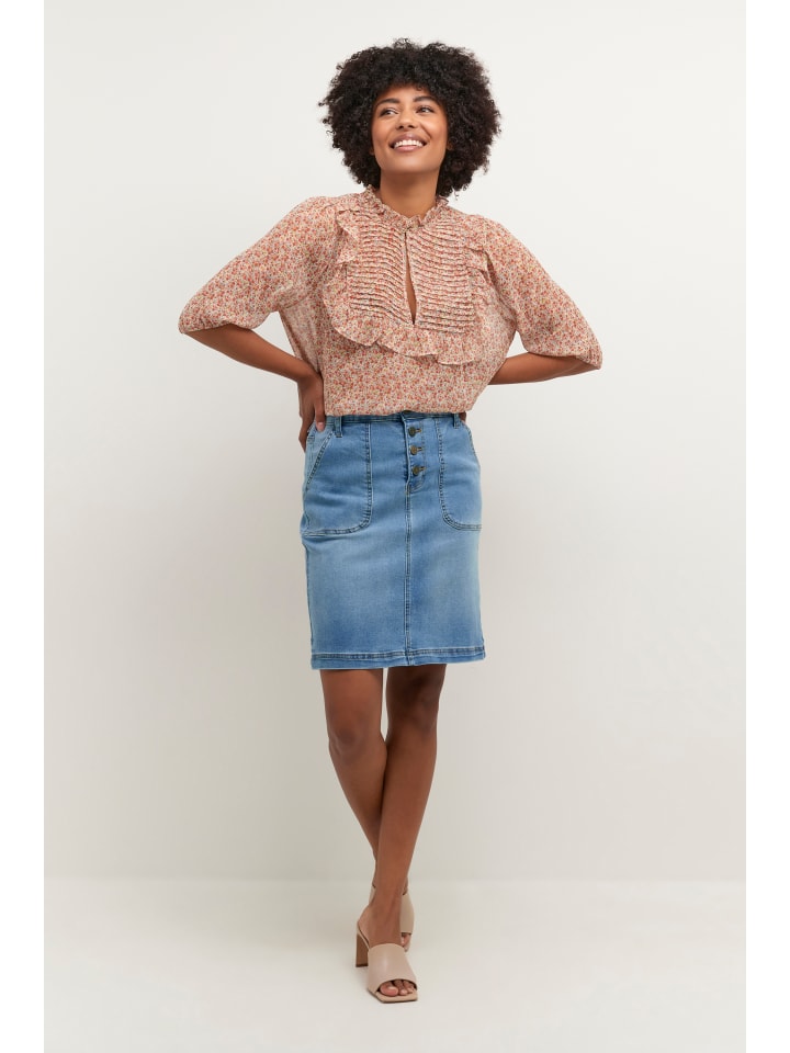 

Юбка длиной до колена CULTURE, цвет light blue wash