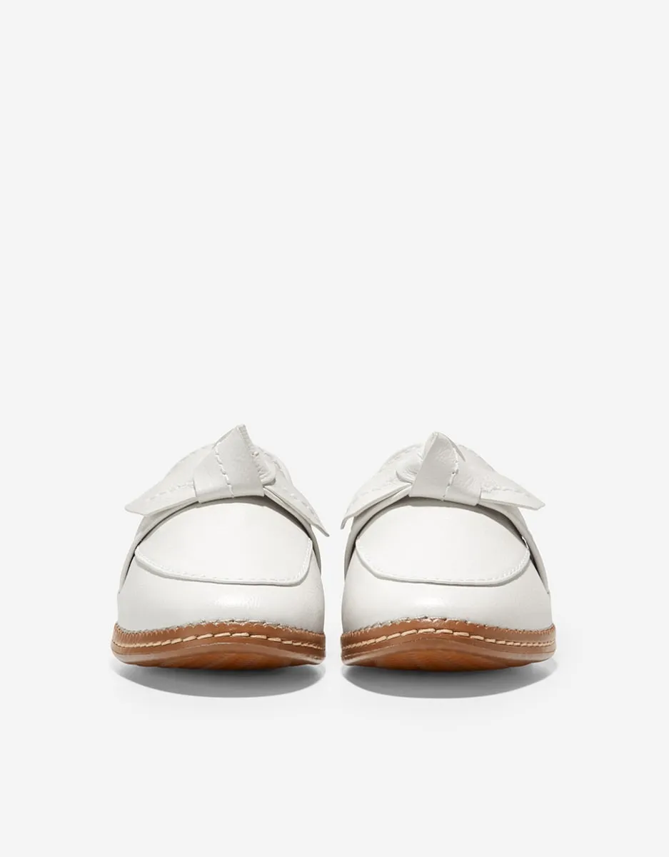 Женские кожаные мокасины с декоративным бантом Cole Haan, белый — фото 3