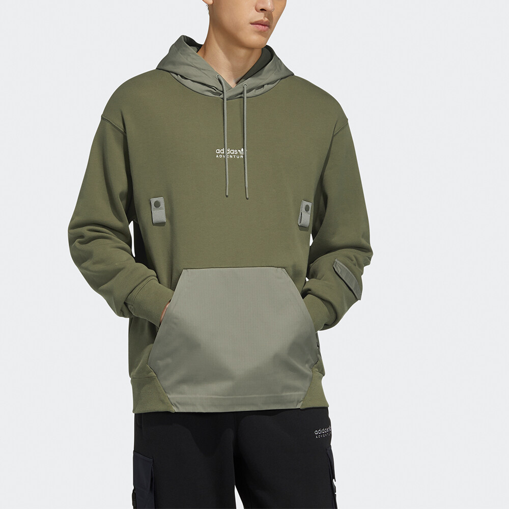 Толстовка мужская оливковая Adidas Originals, оливковый — фото 2