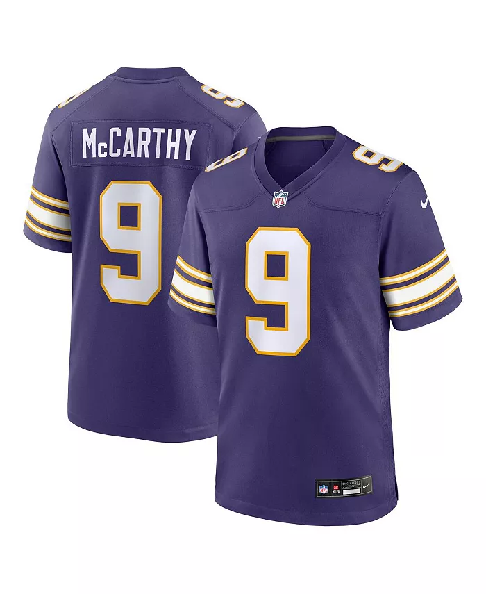 

Мужская альтернативная игровая футболка J.J. McCarthy Minnesota Vikings Nike, фиолетовый