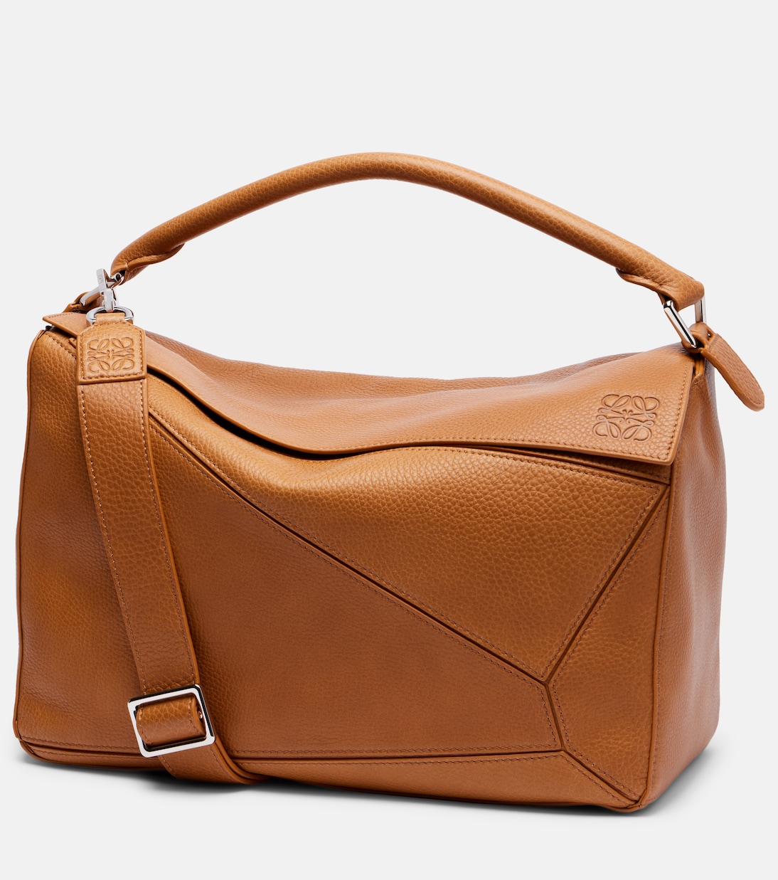 

Большая кожаная сумка-тоут Puzzle Loewe, Light Canyon Brown
