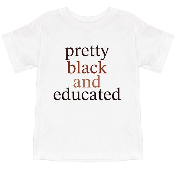 

Pretty black and educated - футболка с принтом для малышей The Juniper Shop, White