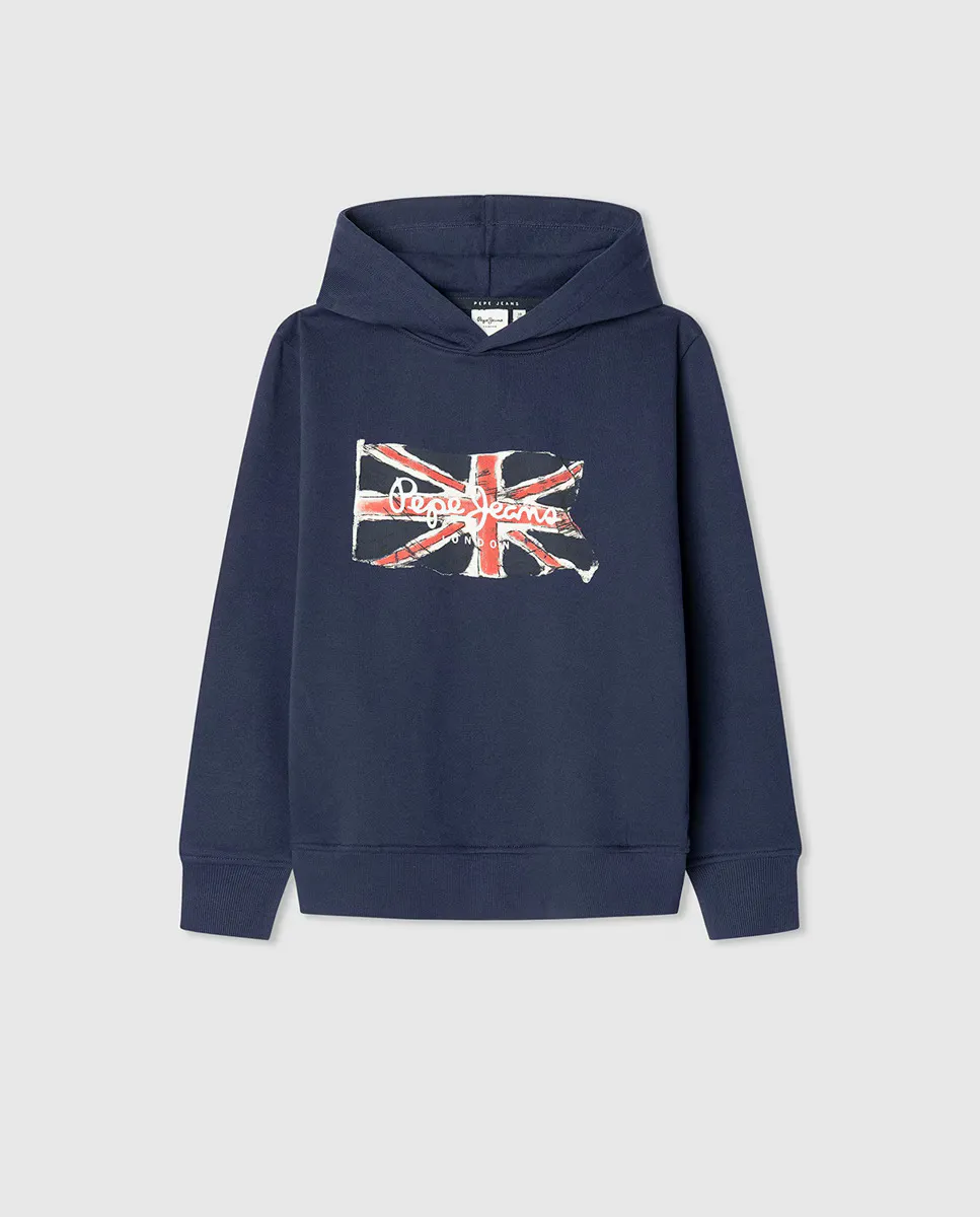 

Толстовка с капюшоном Boy's Clag Jr Pepe Jeans, тёмно-синий