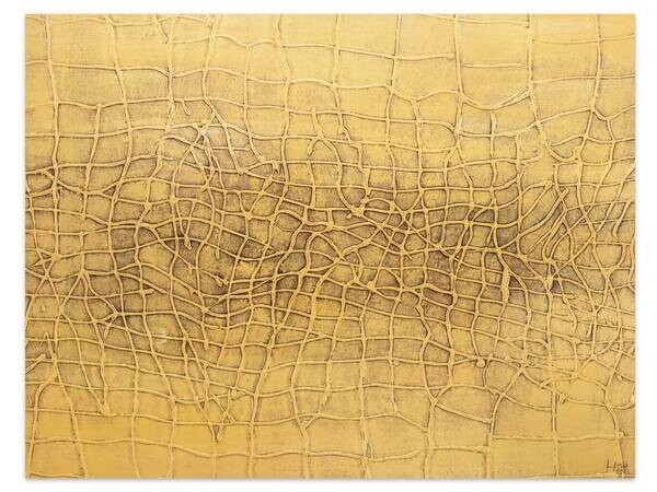 

Акриловая картина ручной работы KUNSTLOFT Exotic Pattern, желтый