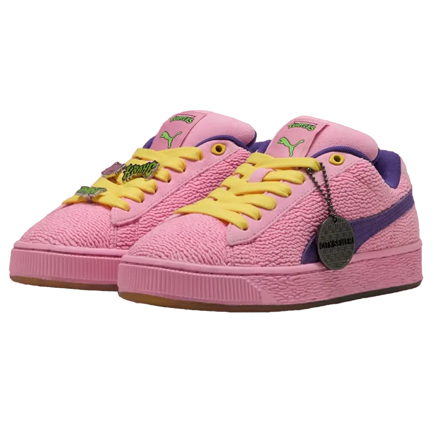 PUMA Renzheshengui x Suede XL 2 низкие скейтбордские туфли мужские pink purple — фото 4