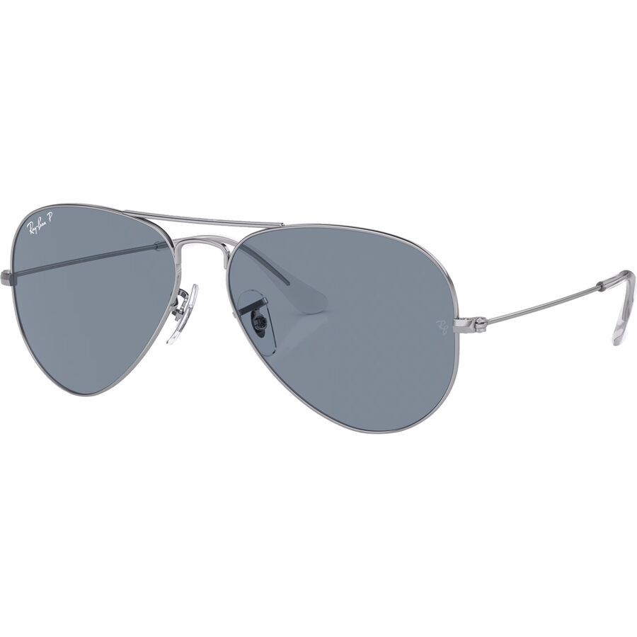 

Солнцезащитные очки Ray-Ban Aviator Large Metal Polarized Ray-Ban, Silver/Polar Blue