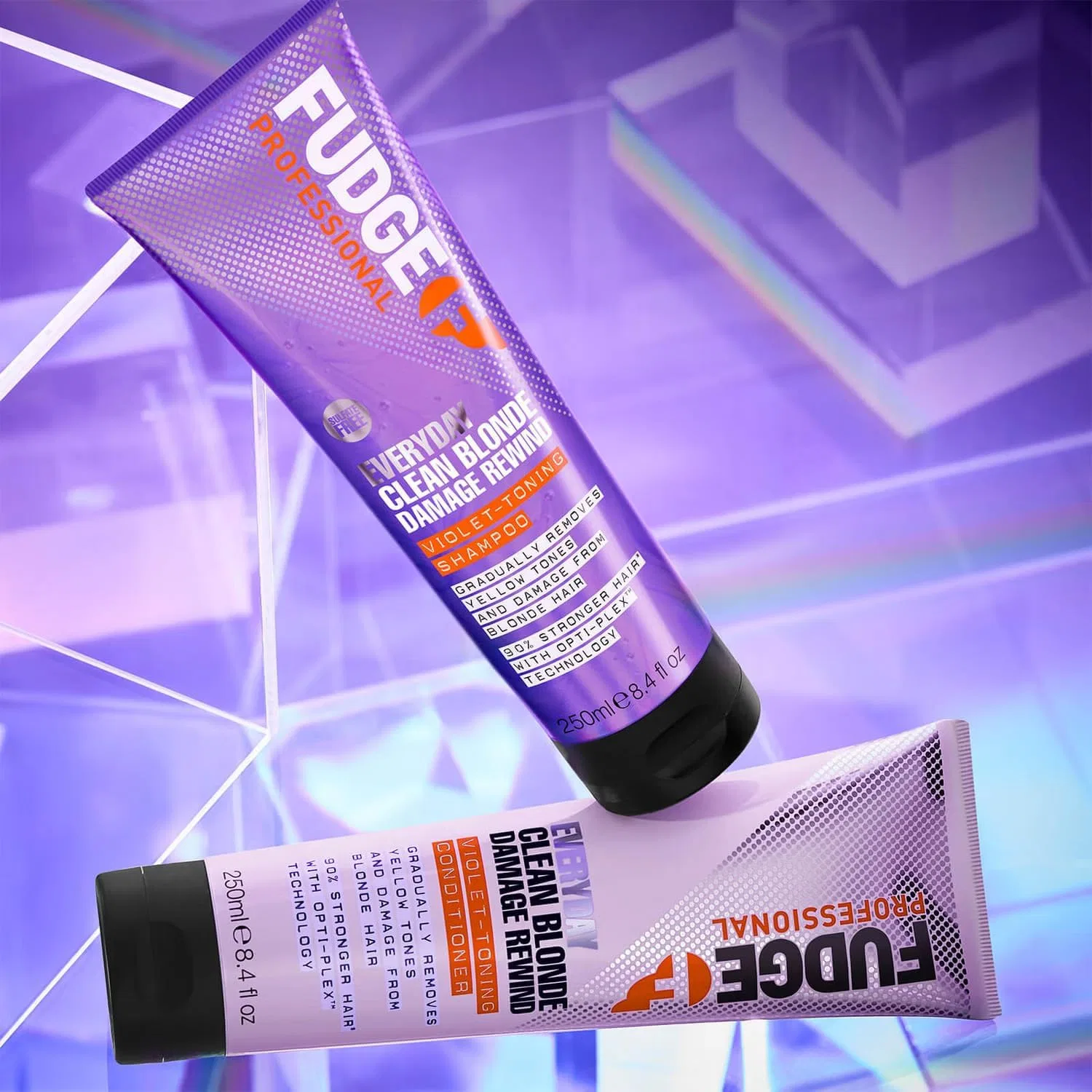 Фиолетовый укрепляющий кондиционер Fudge Professional Everyday Clean Blonde Damage Rewind, 250 мл Fudge — фото 2
