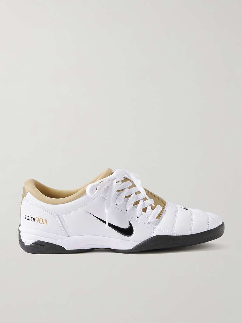 Кроссовки из металлизированной кожи T90 Nike, белый