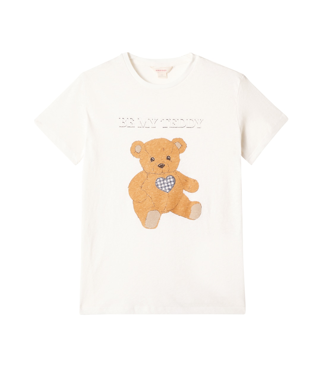 Футболка Era из хлопка и льна с принтом Konges Sløjd, Teddy Bear