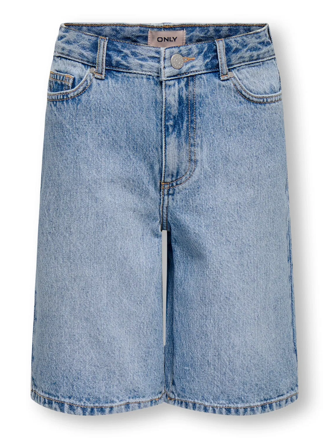 Шорты джинсовые на высокой талии KIDS ONLY, light blue denim