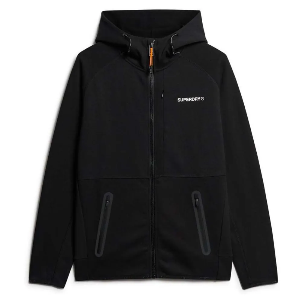 

Толстовка Superdry Tech Logo full zip, черный
