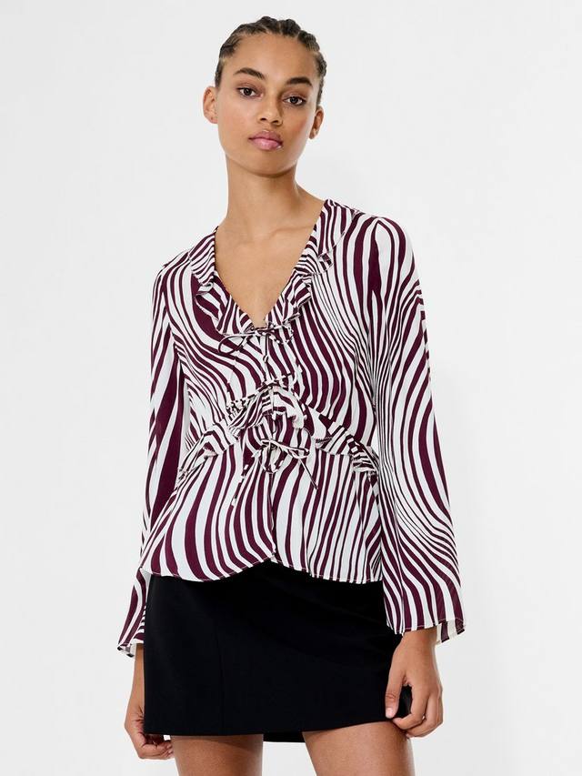 

Топ Ziggy Lara с завязками French Connection, Bordeaux/Porcelain