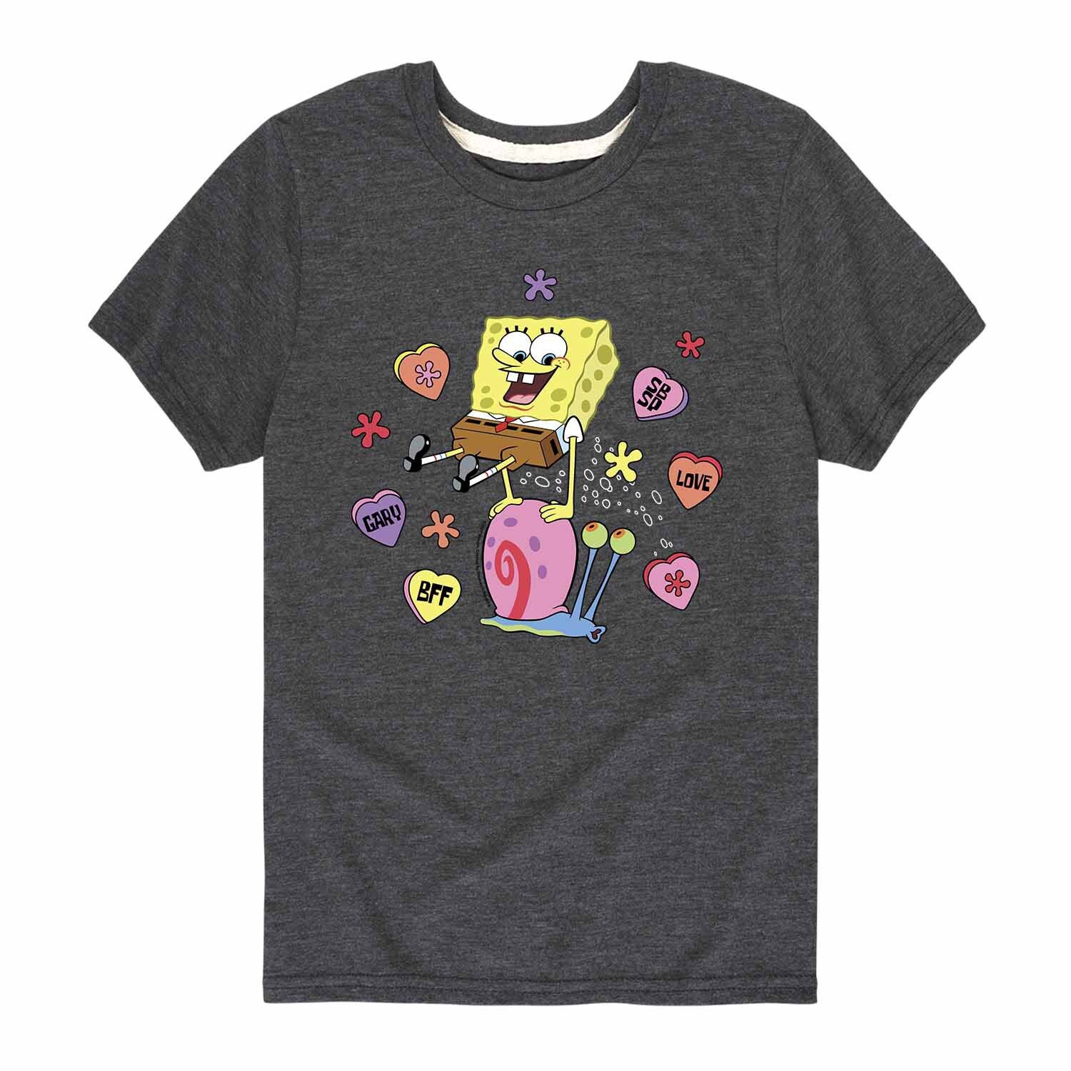 

Футболка с рисунком «Губка Боб Квадратные Штаны» Gary Candy Hearts для мальчиков 8–20 лет Nickelodeon
