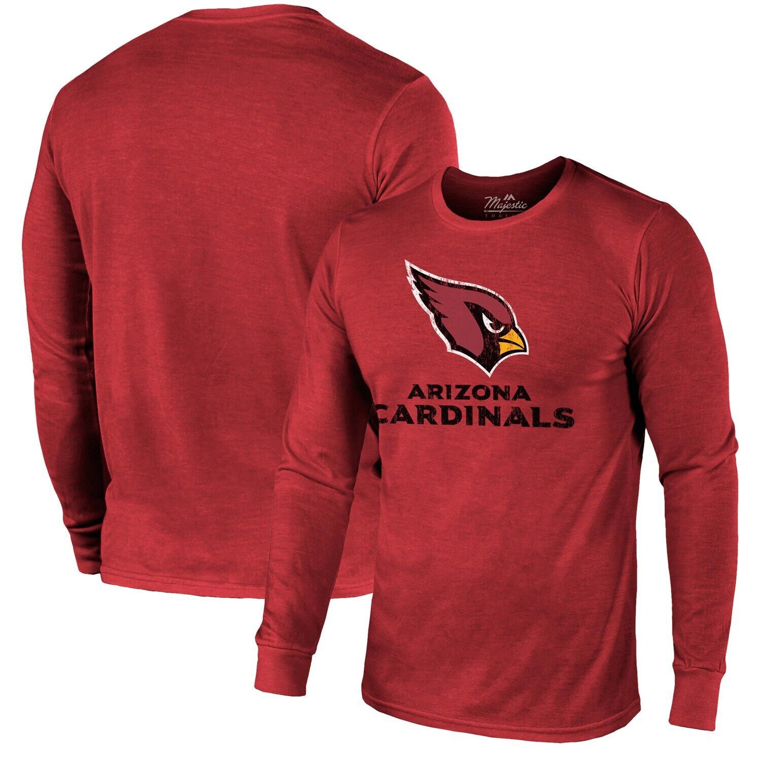 

Футболка Arizona Cardinals Threads Lockup Tri-Blend с длинными рукавами - Cardinal Majestic