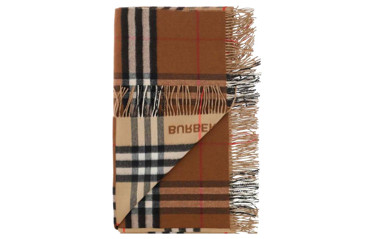 

Burberry Шарф с бахромой, Brown