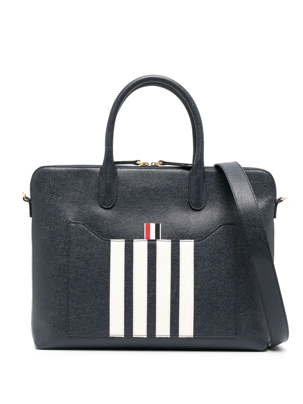 

Портфель с полосками 4-Bar THOM BROWNE, синий