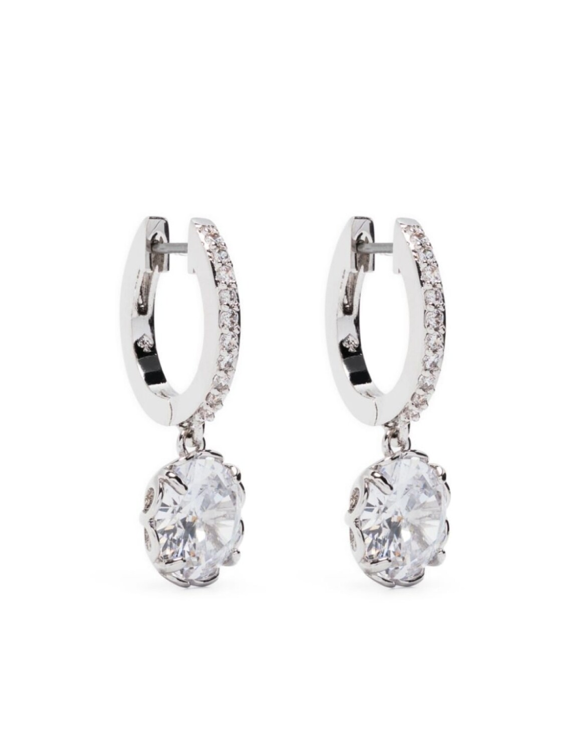 

Серьги-кольца с кристаллами Kate Spade, серебряный