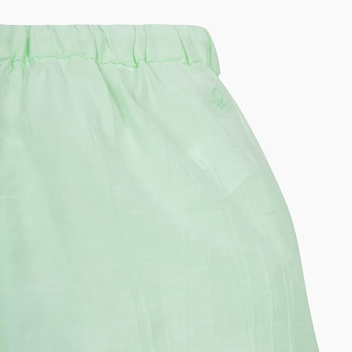 Детские широкие брюки Benetton Kids, мятные — фото 4