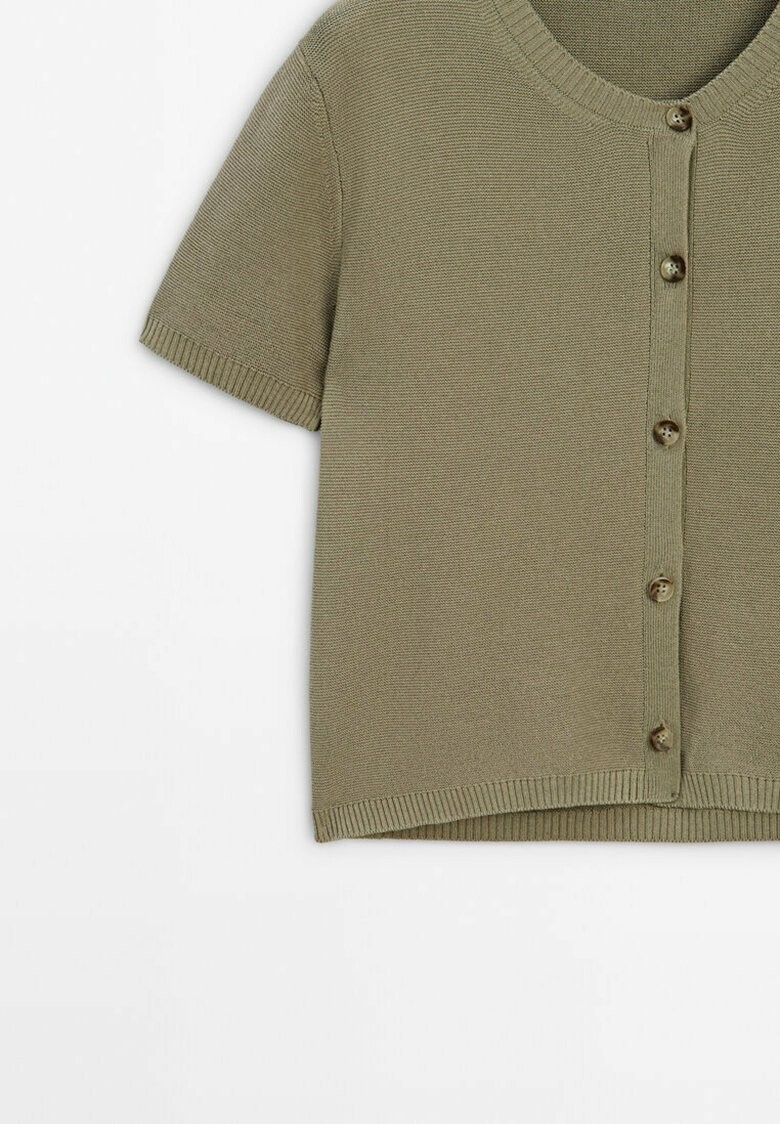 

Кардиган Short Sleeve Massimo Dutti, коричневый